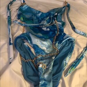 Blue Marble Women Swim One Piece NWT